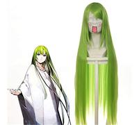 Parrucca Cosplay Enkidu Cosplay Grand ordine FGO Verde Lungo rettilineo 100 cm Capelli sintetici Costume da festa di Halloween Parrucche con giochi di ruolo