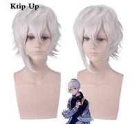 Parrucca Cosplay Fato/Gran Ordine Fgo Kadoc Zemlupus Argento Bianco Breve Soffici Strati Capelli Sintetici Uomini Donne Anime Parrucche Costume