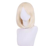 Parrucca cosplay for feste in fibra sintetica resistente al calore con frangia laterale dritta da 12 pollici / 30 cm(Light gold)