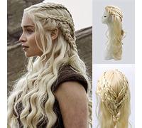 Parrucca Cosplay Game Of Thrones Drago Madre Daenerys Targaryen Parrucca Bionda Ondulata Lunga Oro Parrucca Per Costume Da Festa Di Halloween