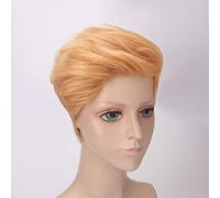 Parrucca cosplay GHK Anime corta arancione dorato Presidente Donald capelli sintetici Trump parrucche per uomo Fibra ad alta temperatura