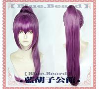 Parrucca Cosplay GHK Biamoxer FGO Fate Grand Order Parrucca Scathach Viola Lungo Coda Capelli sintetici per adulto