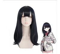 Parrucca Cosplay GHK Halloween Takarada Rikka Nero Blu Anime SSSS.GRIDMAN Giochi di ruolo Parrucche lunghe sintetiche per capelli da 55 cm per donne