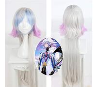 Parrucca Cosplay GHK lunga 100 cm FGO Fate Grand Order Parrucca Servant Caster Merlin Capelli sintetici