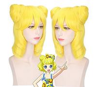 Parrucca Cosplay GHK Pripara Minami Mirei Anime con doppi panini Capelli sintetici Costume di Halloween Meddium Lunghe ondulate parrucche da donna gialle