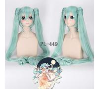 Parrucca Cosplay Hatsune Miku Vocaloid Black Rock Shooter Senbon Zakura Parrucche Lunghe sintetiche Chip per capelli Coda di cavallo + Cappellino parrucca PL-449