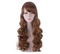 Parrucca Cosplay Hermione Jane Granger Capelli castani chiari Ricci termoresistenti Capelli sintetici Perucas Halloween Festa in costume Parrucche KUPL5938