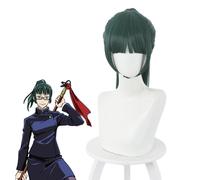 Parrucca Cosplay Jujutsu Kaisen - Maki Zenin - Verde 50 cm