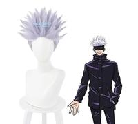 Parrucca Cosplay Jujutsu Kaisen - Satoru Gojo - Grigio 33 cm