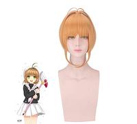 Parrucca Cosplay Kinomoto Sakura Cardcaptor Donna Marrone Capelli corti sintetici Card Captor Sakura Anime Costume Giochi di ruolo Parrucche