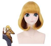 Parrucca Cosplay Ktip Up Anime Midorikawa Hana Bionda dorata Bob corto Acconciatura Scoppi piatti Prigione Scuola Capelli lunghi sintetici Donne