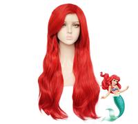 Parrucca Cosplay La Sirenetta - Ariel - Rosso 80 cm