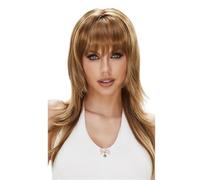 Parrucca Cosplay Lunga Ondulata Riccia Fibra Sintetica Frangia Laterale Anime Moda Festa(GF-W2A44A)