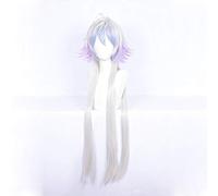 Parrucca Cosplay Merlin/Grand Order Merlin 100 Cm Lunghi Dritti Argento Blu Viola Gradiente Capelli sintetici per regalo per feste di Halloween Fate Grand Order Merlin