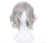 Parrucca cosplay Monte Cristo Edmond Fate Grand Order Fgo Avenger Cosplay capelli grigi ricci sintetici Peruca Halloween Carnevale Parrucche KUJ65854