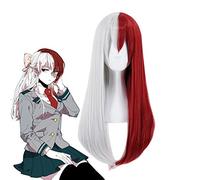 Parrucca Cosplay My Hero Academia Todoroki Shoto Parrucche lunghe dritte Capelli rossi e bianchi Boku No Hero Academia Costume Puntelli