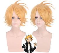 Parrucca Cosplay My Hero Academic Kaminari Denki Uomo & Donna Parrucche gialle per capelli sintetici a taglio corto centrale