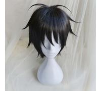 Parrucca cosplay nera corta di alta qualità Anime Monkey D. Rufy Parrucche sintetiche resistenti al calore