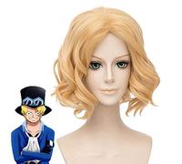 Parrucca Cosplay One Piece Sabo Anime 30cm Parrucche parrucche sintetiche in fibra sintetica resistente al calore riccia ALS
