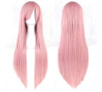 Parrucca Cosplay Parrucca Cos Parrucca Colorata Capelli Lunghi Lisci Parrucca Anime 80Cm Parrucca Colorata, Modello Prezzo All'ingrosso Più Basso 9