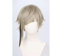 Parrucca cosplay, Parrucca Cosplay Grigio Chiaro Capelli Corti 2 Pezzi for Eventi Cosplay