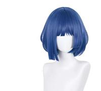 Parrucca Cosplay, Parrucche Party, Parrucca Fancy Parrucca Cosplay 30cm Corta Blu Scuro Grigio Parrucca Moda Parrucca Resistente al Calore
