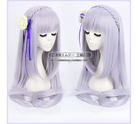 Parrucca cosplay Re Zero kara Hajimeru Isekai Seikatsu Emilia parrucca lunga ...