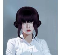Parrucca Cosplay realistica con 2 chignon per giochi di ruolo, feste in