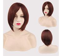 Parrucca cosplay sintetica corta economica GHK viola rosa rosso blu grigio bianco parrucche bob per le donne resistente al calore dei capelli anime 16