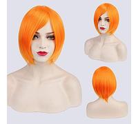 Parrucca cosplay sintetica corta economica RTGFS viola rosa rosso blu grigio bianco parrucche bob per le donne resistente al calore dei capelli anime 15