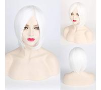 Parrucca cosplay sintetica corta economica RTGFS viola rosa rosso blu grigio bianco parrucche bob per le donne resistente al calore dei capelli anime 23