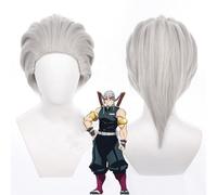 Parrucca Cosplay Tengen Uzui - Demon Slayer - Grigio 40 cm
