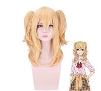 Parrucca Cosplay Tokyo Anime Citrus Aihara Yuzu con 2 code di cavallo Aihara Yuzu Costumi parrucca Cosplay capelli gialli PL-496