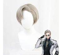 Parrucca cosplay Touken Ranbu online Parrucca Sanchoumou grigia sintetica resistente al calore sintetica per Halloween