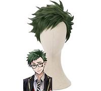 Parrucca Cosplay Trey Clover Twisted Wonderland Cosplay Uomo Parrucca corta verde Cosplay Parrucche Cosplay Anime Parrucche sintetiche resistenti al calore