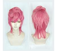 Parrucca Cosplay Trish Una Rosa Anime JOJO Bizarre Adventure Parrucca Cosplay Vento d'oro Trish Una Hair Parrucche in costume di Halloween + Cappellino + Pista