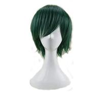 Parrucca cosplay verde menta corta e liscia a strati in capelli sintetici - verde menta - 10 pollici