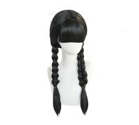 Parrucca Cosplay Wednesday - Mercoledì Addams - Nero 60 cm