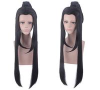 Parrucca cosplay wuxian di Lan Wangji Wei Halloween Anime Mo Dao Zu Shi capelli sintetici jiang cheng wei ying lan zhan Parrucche Cosplay + cappuccio Taglia unica 509 LAN ZHAN WIG