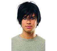 Parrucca Costume Da Uomo Emo - Nera