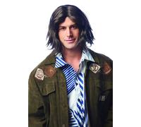 Parrucca Costume Hippie Adulta | Marrone