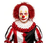 Parrucca da adulto, in silicone, da uomo, divertente, da pagliaccio, professore, scienziato, accessorio per cosplay, accessorio per cosplay, per carnevale, Halloween, feste, teatro, film