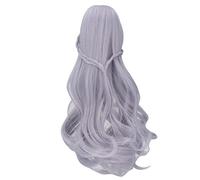 Parrucca da bambola ZenithAur da 8-9 pollici con capelli lunghi da bambola, si adatta alla circonferenza della testa da 21 a 24 cm per uno styling personalizzato, fibra sintetica (Blu)