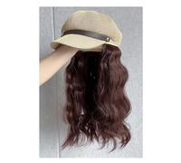 Parrucca da cappello Berretto for parrucca da donna, berretto for parrucca ottagonale, berretto for parrucca ondulata, parrucca in fibra sintetica resistente al calore dall'aspetto naturale, adatto fo