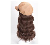 Parrucca da cappello Berretto for parrucca da donna, berretto for parrucca ottagonale, berretto for parrucca ondulata, parrucca in fibra sintetica resistente al calore dall'aspetto naturale, adatto fo