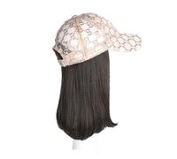 Parrucca Da Cappello Parrucca da cappello da donna, berretto da baseball alla moda, cappello da parrucca marrone e nero, adatto for feste a tema quotidiane e tempo libero all'aperto Parrucche Per Capp