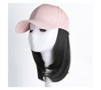 Parrucca Da Cappello Parrucca da cappello da donna, berretto da baseball rosa, cappello da parrucca marrone e nero, adatto for feste a tema quotidiane e tempo libero all'aperto Parrucche Per Cappelli