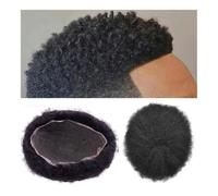 Parrucca da chignon da uomo Parrucchino da uomo Parrucca for capelli umani indiani in pizzo pieno for capelli umani Sistema di capelli umani Topper for capelli umani ricci d'acqua Parrucca per uomo(25