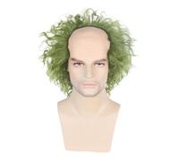 Parrucca da clown di Halloween, parrucca anime calva, parrucca in pelle calva L9