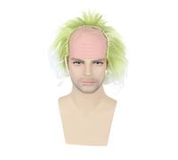 Parrucca da clown di Halloween, parrucca anime calva, parrucca in pelle calva L9